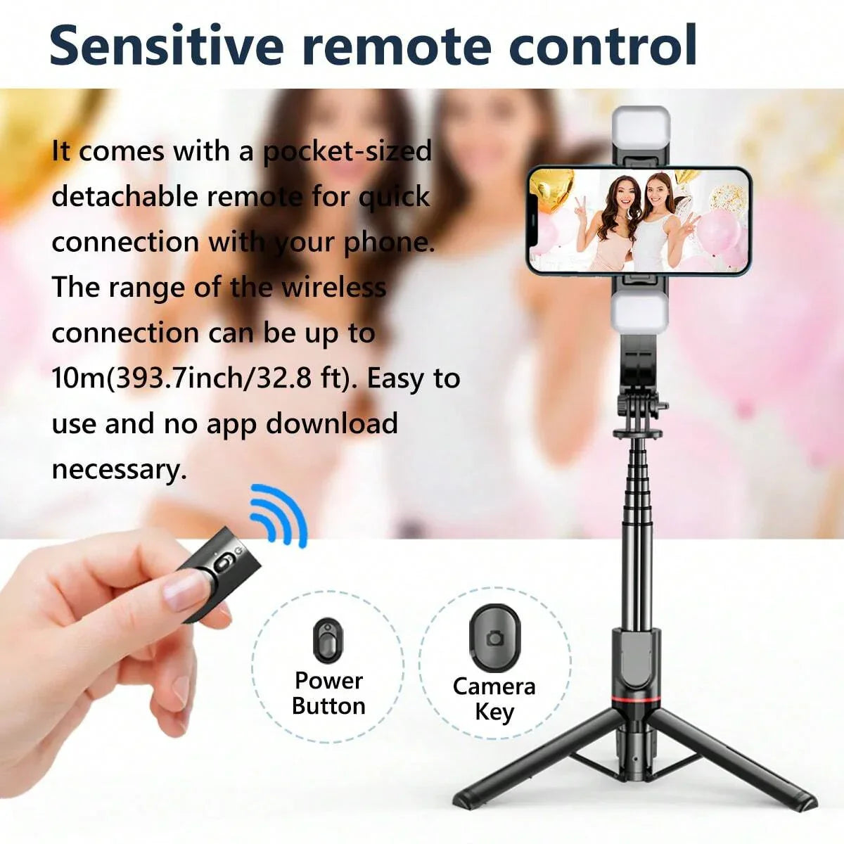 Foldable Selfie Stick Tripod 360 Rotate