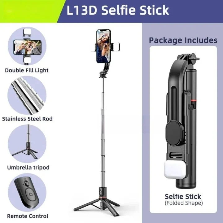 Foldable Selfie Stick Tripod 360 Rotate