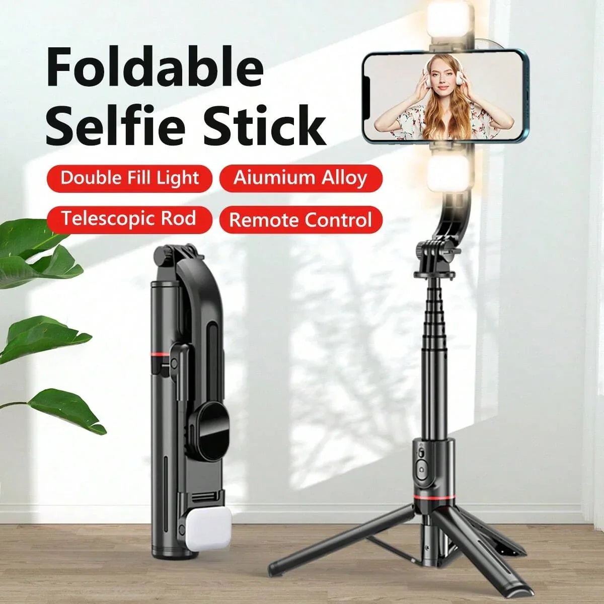 Foldable Selfie Stick Tripod 360 Rotate